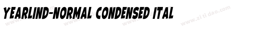 Yearlind-Normal Condensed Italic字体转换